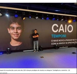 Superdotado e cursando duas faculdades: quem é o mineiro de 16 anos reconhecido como uma das 100 crianças prodígios do mundo 