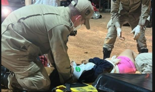 COLÍDER: Casal de adolescente teve pernas fraturadas em acidente na MT-320 próximo a Guapo Supressão. (Fotos)