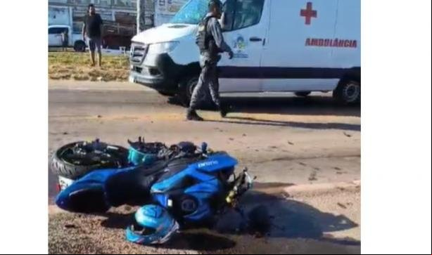 Motociclista colide gravemente com caminhonete em alta velocidade em Peixoto de Azevedo. (Vídeo)